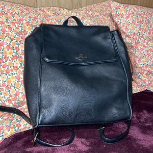 Black Kate Spade leather backpack